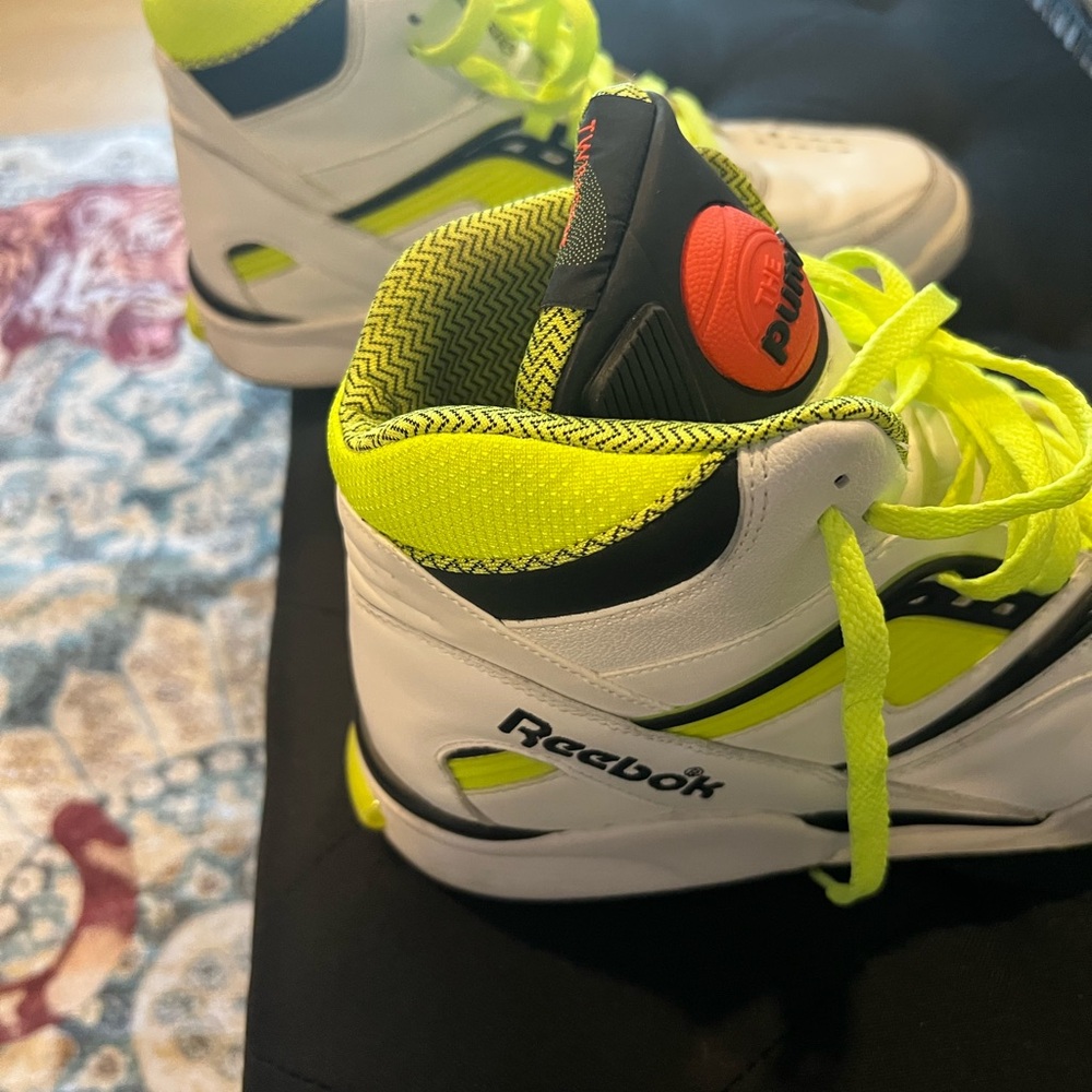 Reebok Pump Twighlight Zone OG vintage White and Neon size 12 GREAT condition - Picture 4 of 5